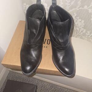 Black Leather Ankle Boots